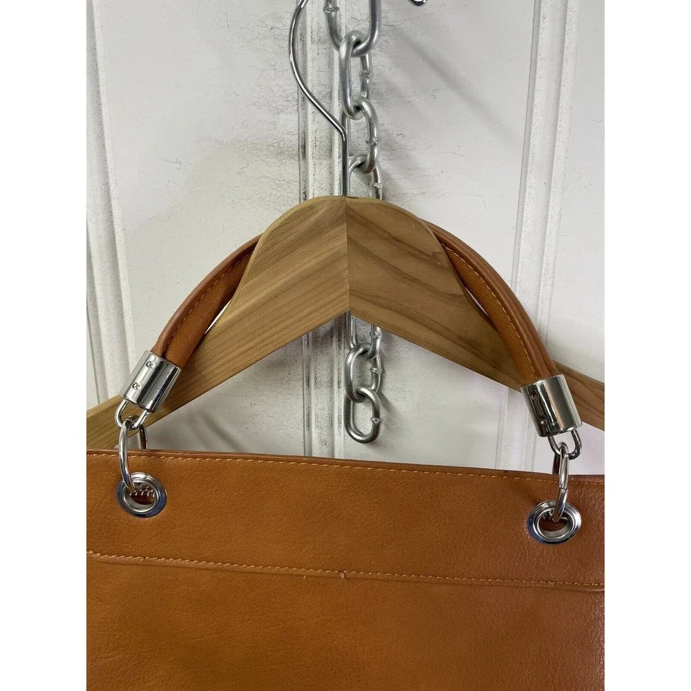 Danielle Nicole Brown Theia‎ Studded Stitched Top Handle Handbag Purse